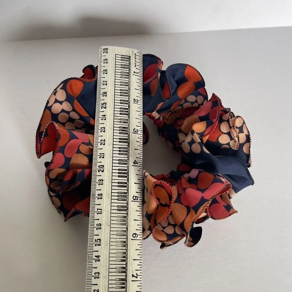 New Women Red Scrunchie Ruffled design Multicolor Polkadots